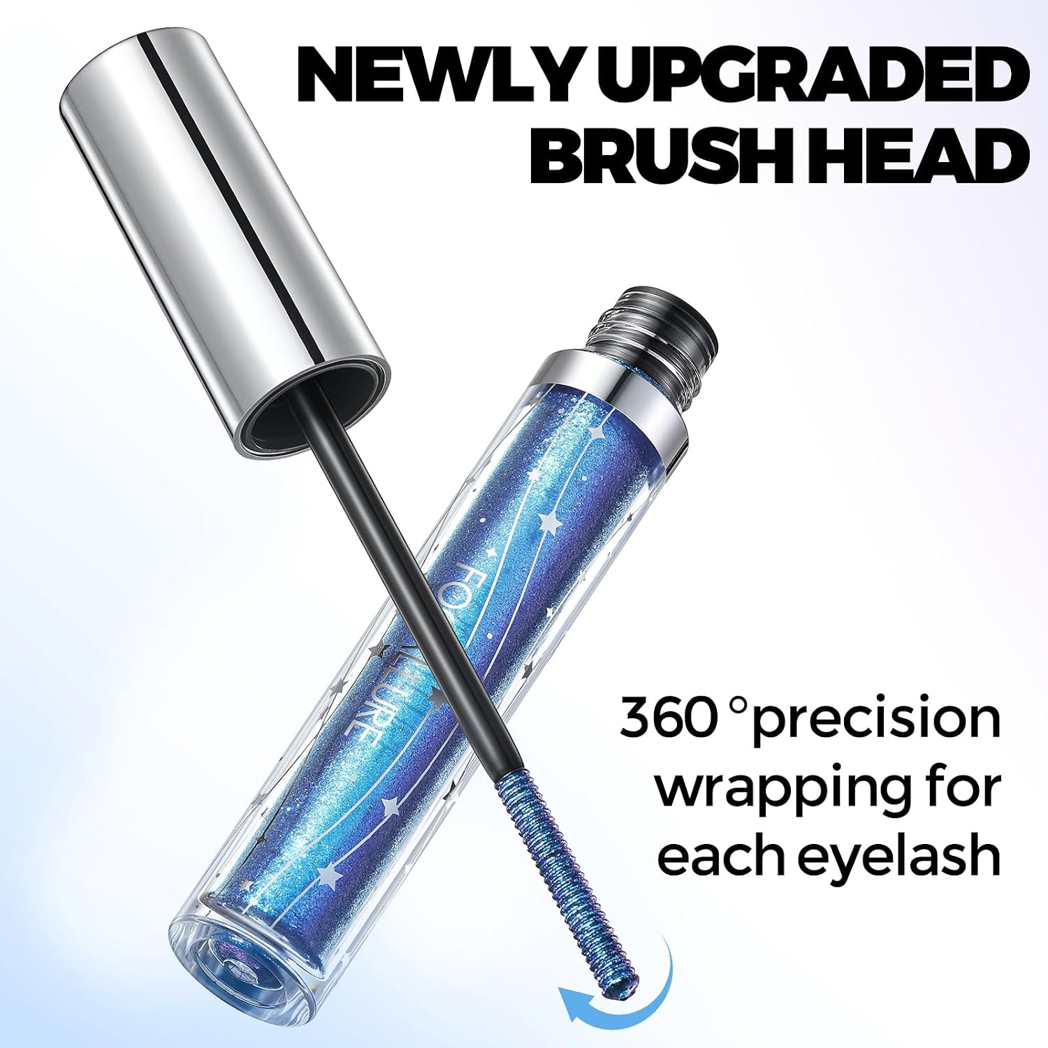 image:imageFOCALLURE Star Drifter Glitter Mascara Topper Long Lasting Quick Dry Soft Gel Classic Silver Shimmer Finish SV02 COMETARY BRUSTPK03 VANITY OF GALAXY