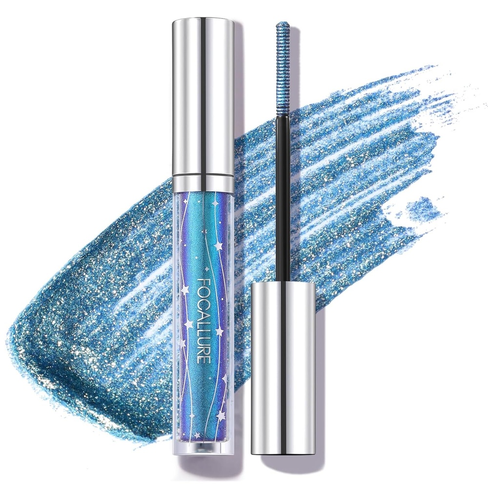 image:imageFOCALLURE Star Drifter Glitter Mascara Topper Long Lasting Quick Dry Soft Gel Classic Silver Shimmer Finish SV02 COMETARY BRUSTBL01 INCEPTION