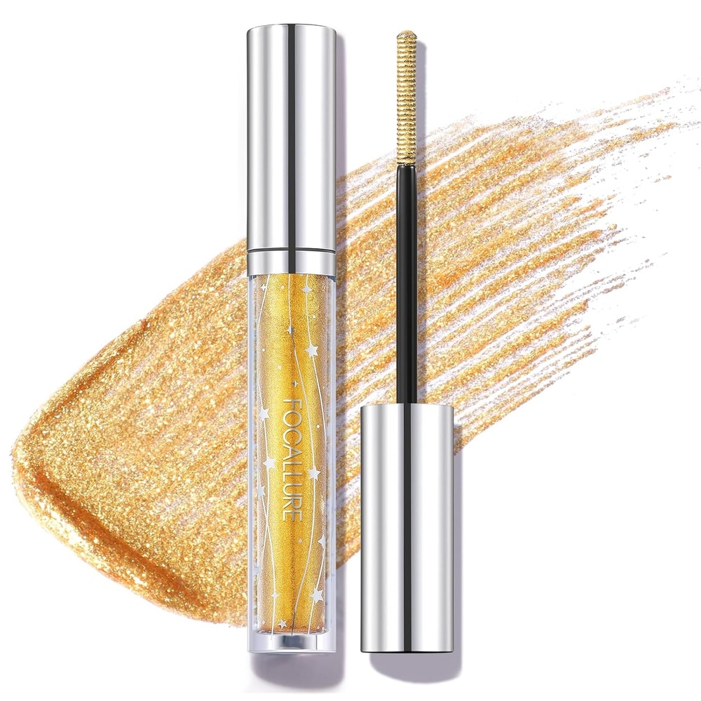 image:imageFOCALLURE Star Drifter Glitter Mascara Topper Long Lasting Quick Dry Soft Gel Classic Silver Shimmer Finish SV02 COMETARY BRUSTGD01 ETERNAL VENUS