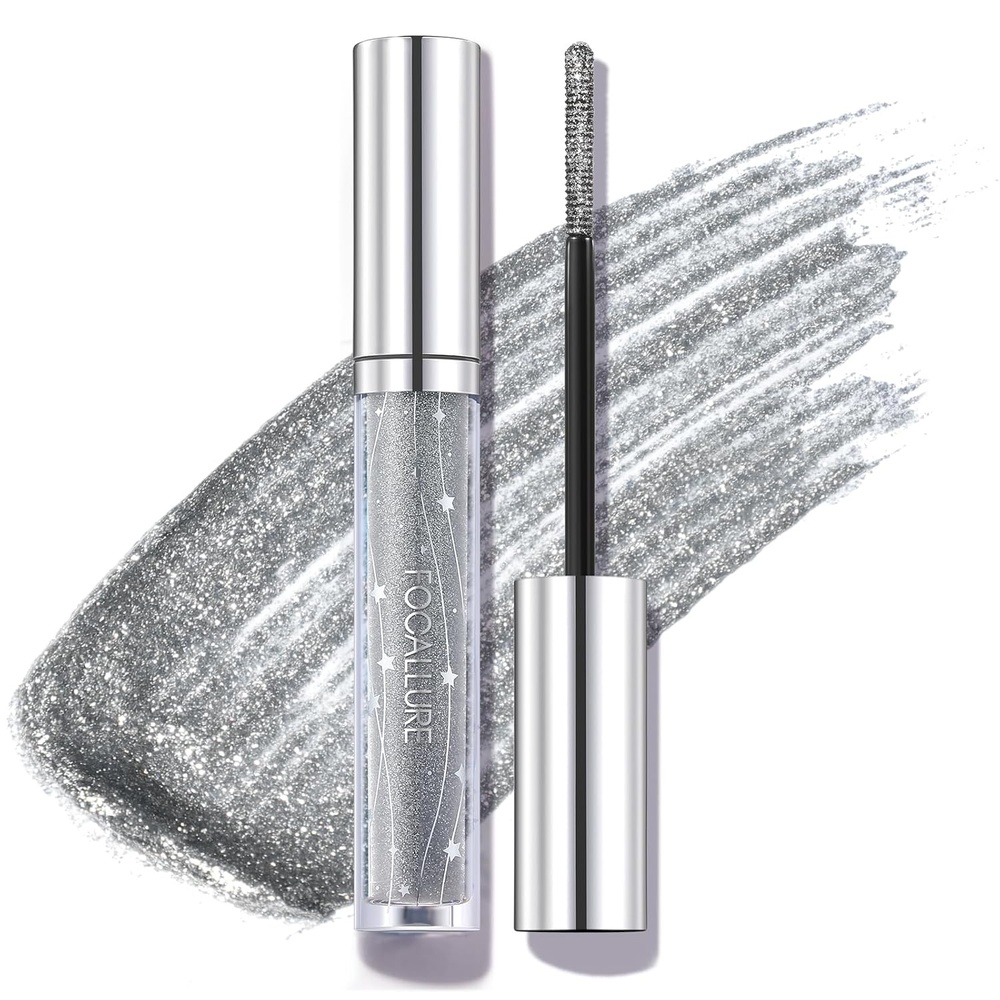 image:imageFOCALLURE Star Drifter Glitter Mascara Topper Long Lasting Quick Dry Soft Gel Classic Silver Shimmer Finish SV02 COMETARY BRUSTSV02 COMETARY BRUST