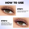 FOCALLURE Star Drifter Glitter Mascara Topper, Long Lasting Quick Dry Soft Gel, Classic Silver Shimmer Finish, SV02 COMETARY BRUST(PK01 PINK PLANET)