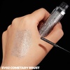 FOCALLURE Star Drifter Glitter Mascara Topper, Long Lasting Quick Dry Soft Gel, Classic Silver Shimmer Finish, SV02 COMETARY BRUST(SV02 COMETARY BRUST)